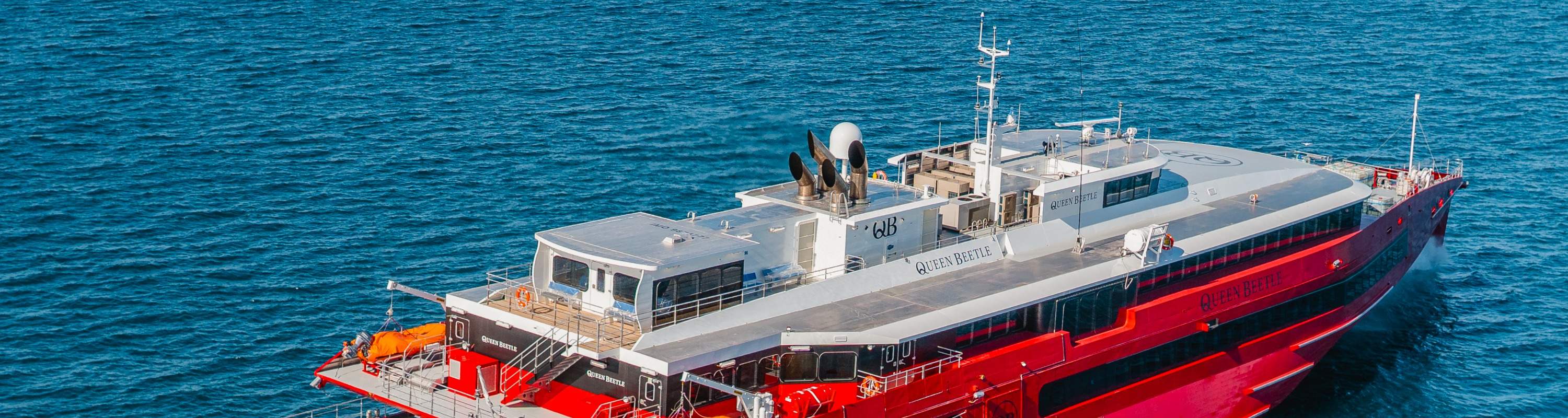 The highspeed ferry connecting Fukuoka and Busan, operated by the Kyushu Railway Company group